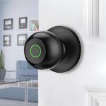 Plantex Aluminium Smart Door Lock/Cylindrical Smart Lock for Wooden Door/Digital Fingerprint Smart Door Lock with 2 Keys for Home/Office/Hotel - (Black) - Image 2