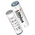 Portronics AA Lithius Type C Rechargeable Batteries, Pack of 2, Lithium Ion Cell Composition, Upto 1480mAh Capacity, Low Self Discharge, No Separate Charger Required (White) - Image 2
