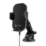 Portronics Charge Clamp 3 Wireless Car Charger with 15 Watts Fast Charging (Qi Compatible), Free Type-C Cable, 360° Rotation, for iPhone & Android Smartphones (Black) - Image 2
