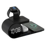 Portronics Freedom 6 15W Wireless Charger with 6-in-1 Function, Earbuds & Watch Wireless Charging, Digital Clock with Alarm, Compatible with iPhones/Samsung Smartphone Series, Support Fast Charging - Image 2