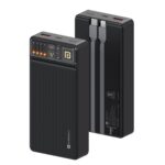 Portronics Luxcell Bind 20k 20000mAh Powerbank with 22.5W Fast Charging, in-Built Type C PD(Input & Output) /8 Pin Cable, LED Indicator, USB-A Mach Output, Compatible with Smartphones,Tablets(Black) - Image 2