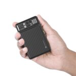 Portronics Luxcell Mini 10K Advanced 10000 mAh Nano Power Bank with 22.5W Max Output, LED Indicator, Mach USB-A Output, Type C PD Output, Type C Input, Wake Up Button(Black) - Image 2