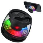 Portronics Nadya 6W Magnetic Bluetooth Speaker with MagSafe Mobile Stand, HD Sound, Upto 4 Hours Playtime, 40mm Driver, RGB LED Lights, Bluetooth 5.3V, Transparent Speaker, Type C Charging(Black) - Image 2