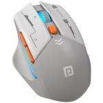 Portronics Vader Max Wireless Rechargeable Mouse, Thumb Support, Bluetooth 5.3 & 2.4 GHz Dual Mode, 6-Button Control, Adjustable DPI Up to 2400,Universal Compatibility for Laptop,Desktop,Gaming(Grey) - Image 2