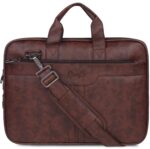 Prime Laptop Bags for Men Office Use | Upto 15.6 inch | Expandable Bottom | Mobile & Pen Compartment with Multiple Organizers | PU Leather | Professional Office Bag for Man & Women - Tan - Image 2