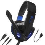 PunnkFunnk BattleKiller Gaming Headset Multi-Platform Compatible with PS4, Xbox One, PC, Nintendo Switch, Mobile, 50mm Surround Sound, Noise-Canceling Mic, LED Lights(Black) - Image 2