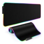 RGB Gaming Mouse Pad,Large Mouse Pad,13 Colors Led Light RGB PC Gaming Desk Mat, Non-Slip Rubber Based with Waterproof Coating Big Mouse Pad 31.5X11.8 in - Image 2