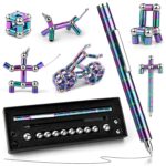 Rainbow Magnetic Fidget Pen | Decompression Magnetic Metal Pen | 2-in-1 Ballpoint & Stylus | Creative Stress Relief Office Desk Toy | Fun Gifts for Kids, Boys, Girls & Adults - Image 2