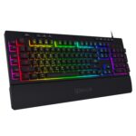Redragon Shiva K512 RGB Backlit Membrane Wired Gaming Keyboard with Multimedia Keys, 6 Extra On-Board Macro Keys, Dedicated Media Control, Detachable Wrist Rest- Black - Image 2