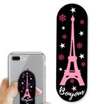 Regor Tabletop Finger Grip & Mobile Holder Mobile Stand Phone Holder for Hand & Mobile Back Holder Grip Great for Selfie & Works as iPhone Stand & Android Phone Stand - Eiffel Tower (Black) - Image 2