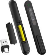 Rts USB/Type-C 2 in 1 Pointer Presentation Clicker for PPT PowerPoint Clicker, Hyperlink Volume Control Wireless Presenter, RF 2.4GHz USB Presentation Remote Control for Keynote/PPT/Mac/PC/Laptop - Image 2