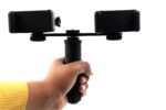 SHOPEE Dual Device Hand-Held Stabilizer for Cell Phone or GoPro Camera. Compatible with iPhones, Samsung Galaxy, HTC, etc, Black - Image 2