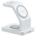 Sakit® Wireless Charger 3In1 23W Mag-Safe Stand For iPhone 16/16 Plus/16 Pro/16 Pro Max,iPhone 15/15 Plus/15 Pro/15 Pro Max,Iphne 14/13/12,Airpods 3Rd/2Nd Gen,Series 10/9/8/7/6/5/4/3/2/1 Se-White - Image 2