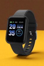 Smart Fitness Watch with Step Counter, Heart Rate Monitor, Digital Display, Black Silicone Band, Activity Tracker for Sports and Daily Use - Image 2