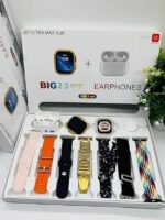 Smartwatch Combo Set with Wireless Earbuds | Large Display Touch Screen Watch | 10-in-1 Strap Set | Bluetooth Calling & Fitness Tracking Watch - Image 2