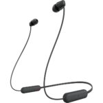 Sony WI-C100 Wireless Headphones with Customizable Equalizer for Deep Bass & 25 Hrs Battery, DSEE-Upscale, Splash Proof, 360RA, Fast Pair, in Ear Bluetooth Headset with Mic for Phone Calls (Black) - Image 2