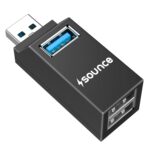 Sounce 180 HB USB Hub 3-Port USB 3.0 High-Speed Hub Ultra-Fast 5Gbps Data Transfer Lightweight, Compact, Multi-OS Compatible Plug & Play for Laptops, PCs, Mac, and More - (Black) - Image 2