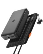 Spigen ArcPack 30000mAh Power Bank, PD3.0, Fast Charging, 22.5W Max Output, 2 Type-C Ports, 1 USB-A Port- (ABS+PC, Black) - Image 2