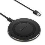 Spigen Wireless Charger for iPhone 17/16/15/13/12/11 Series, Samsung Galaxy S25/S24/S23/S22/S21/S20, OnePlus with USB-A to C Cable [Fast Charging] [Non-MagSafe] - Black - Image 2