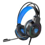 SpinBot BattleBudz H2 Wired Gaming Headphone with 50mm Drivers, RGB USB Lighting, Suspension Headband, 1.8m Braided Cable & Boom Mic - Image 2