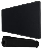 Storite 900x400x2mm Extended Gaming Mouse Pad for Laptop/Computer with Stitched Embroidery Edges and Water Resistance Coating Natural Non Slippery Rubber Base Mousepad Desk Mat - Black - Image 2