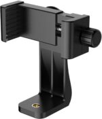 TECHONTO® 360° Degree Cell Phone Holder with Adjustable Clamp Phone Tripod Mount Adapter Compatible with Smartphones & All Types of Tripods – Black - Image 2