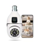 TP PLUS 3MP Full HD Smart Wi-Fi CCTV Home Security Camera 360° with Pan Tilt Bulb Camera View & Talk 128GB SD Card Support (Dual Lens Light Camera) - Image 2