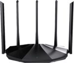 Tenda RX2 Pro WiFi 6 AX1500 Smart WiFi Router, Dual Band Gigabit Wireless Internet WiFi 6 Router, 5 * 6dBi High-Gain Antennas, 3 Gigabit LAN Ports, WPA3+OFDMA+MU-MIMO (Black) - Image 2