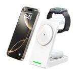 UNIGEN® Magtec 330 3-in-1 Wireless MagSafe Charger, Compatible with iPhone 17/16/15/14/13/12 Series, AirPods 2nd/3rd, and Apple Watch Series 9/8/7/6/5/4/SE (White) - Image 2