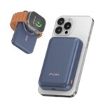 URBN Curve 4 in 1 Wireless Power Bank for iPhone, 10000mAh MagSafe Fast Charging for Apple AirPods, iWatch, iPhone 12 & Above, Android & Other Qi Enabled Devices (Blue) - Image 2