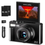 VJIANGER 4K Digital Camera For Photography, 64MP, 18X Digital Zoom Point And Shoot Vlogging Camera with 32GB Micro SD Card for Beginner, Youtube, Black - Image 2