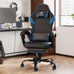 Valor X USA Striker 2026 Edition | Ergonomic Gaming & Office Computer Chair | Premium PU Leather | Dual Massager Back Support | Adjustable Neck & Lumbar Pillow | Ergo Sync Armrests | Footrest (Blue) - Image 2