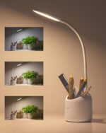 WEIRD WOLF Study Lamp with 3 Colour Modes & Adjustable Brightness Levels | Table Lamp for Study Room with Gooseneck, Pen & Mobile Holder | Rechargeable 1200mAh Battery | 6 Month Warranty - Image 2