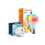 Wipro Smart Home Combo 10Amp Smart Plug & 9 W Smart Wi Fi LED Bulb with Music Sync | Suitable For Bedroom, Hall, Kitchen | Alexa & Google Assistant Enabled | 1 B22 LED Smart Bulb, 1 Smart Plug - Image 2