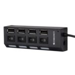 ZEBRONICS 150Hb 4 Port USB Hub with Dedicated On/Off Switch, Led Indicators, 45Cm Cable Length, Optional Power Input Port, Multi Device and Plug Play Usage - Image 2