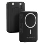 ZEBRONICS EnergiSafe 10R2 || 10000mAh MagSafe Wireless Power Bank | 15W Wireless & 22.5W PD (PPS) Fast Charging | Built-in Stand | Type-C & Lightning Cable | 5× Outputs | for iPhone & AirPods (Black) - Image 2