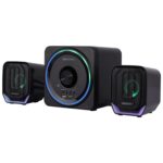 ZEBRONICS Pluto 2-2.1 Channel Desktop Speaker with 15 watts Output, Bluetooth 5.0, USB, mSD, FM, 3.5mm Jack Line Input, Inbuilt Volume Control, USB Powered, RGB Lights - Image 2