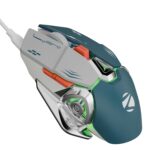 ZEBRONICS Transformer M Plus Wired Gaming Mouse, Up to 12800 DPI, 6 Buttons with a 6-Level DPI Switch, 8 RGB Modes, 1000Hz Polling Rate, 1.5m Detachable Cable, Gaming Grade Sensor (Grey + Blue) - Image 2