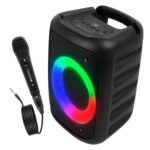 ZEBRONICS Zeb-Buddy 100 Portable BT v5.0 Speaker with TWS, 20W RMS, Wired mic Karaoke, 5H Backup, RGB LED, AUX, USB, Micro SD, Built in Rechargeable Battery and Mobile Holder, Black - Image 2