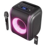 Zebronics Bluetooth Speaker, 60W Output, 8h Playback, 8-inch Driver, RGB Lights, BT v5.4, USB, mSD, AUX, Type-C Charging, Karaoke, Wireless Mic, TWS, Mobile Holder, Remote Control (Sound Feast 880) - Image 2