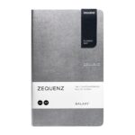 Zequenz A5 Size Silver Slim Notebook Ruled Acid Free Paper 256 Pages 70GSM 360 Degree Flexibility 100% Handmade PU and White paper Galaxy Series Bookmark Included - Image 2