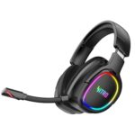 acer Nitro Triple-Mode Gaming Headset | Bluetooth + 2.4GHz USB-C/USB-A Dongle + Wired | 50mm Drivers | 7.1 Virtual Surround | Running RGB | Low Latency - Image 2