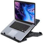 amazon basics Adjustable Laptop Riser Stand | Wide Compatibility | Multiple Adjustable Angles | Ventilated & Secure Design - Image 2