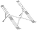 amazon basics Laptop Stand, Height-Adjustable, Foldable, Portable, Ventilated, Fits Up to 15.6-Inch Laptops (Aluminium Alloy, Silver) - Image 2