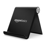 amazon basics Multi Angle Desktop Foldable Stand Tablet/Mobile Stand Holder for iPhone, Android, Samsung, OnePlus, Xiaomi, Smartphones. Portable, for Your Bed,Home, Office, Home (Black) - Image 2