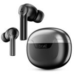 boAt Airdopes 300, Cinematic Spatial Audio, 50HRS Battery, 4Mic AI ENx, Fast Charge, App Support, Low Latency, IPX4, v5.3 Bluetooth Earbuds, TWS Ear Buds Wireless Earphones with mic (Gunmetal Black) - Image 2