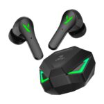 pTron Bassbuds Rogue W/ 40Ms Low-Latency Gaming,Clear Calls,50Hrs Playtime,Pristine Sound,V5.3 Bluetooth in Ear Headphones,Snug-Fit,RGB Lights,Touch Control,Voice Assist,IPX5 Water Resistant(Black) - Image 2