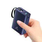 pTron Dynamo Ultima 20000mAh Pocket Size Nano Power Bank, 22.5W Superfast Charging, 20W Type-C/PD Fast Charging, Built-in Type C Cable, Also Supports VOOC/Wrap/Dash/QC3.0/PPS Charge Protocols (Blue) - Image 2