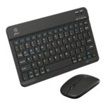 pTron Keyvo KW4 Wireless Keyboard & Mouse Combo Set, Ultra-Slim Keyboard w/ 78 Keys, Multimedia Keys, BT Mouse w/ 1600 DPI Precision Optical Sensor, Compatible with Tablets/Smartphones/PC (Black) - Image 2