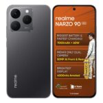 realme NARZO 90 5G (Carbon Black,8GB+128GB) | 7000mAh Biggest Battery | 60W Fastest Charging | 50MP Front & Rear AI Cameras | 4000nits Brightest Display | AI Assist | IP69 Dust & Water Resistance - Image 2